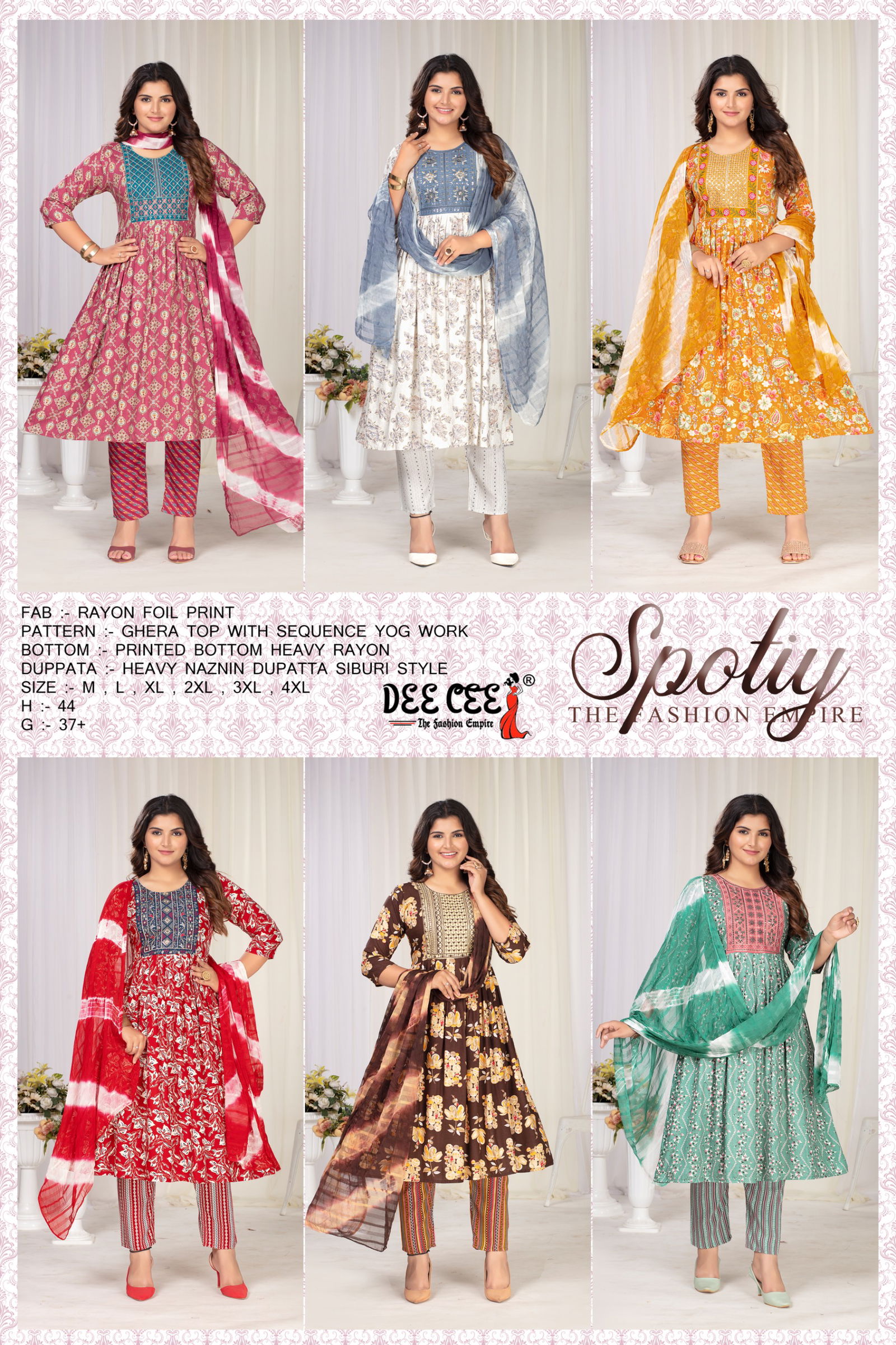 Spotiy By Deecee Rayon Printed Wholesale Kurti With Bottom Dupatta In India